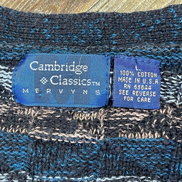 Vintage 90s Cambridge Classics For Mervyns Grandpa Cardigan Sweater Sz L - Picture 6 of 8